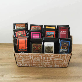 Coffee Beanery auto-drip ready samplers simplify daily coffee ritual.