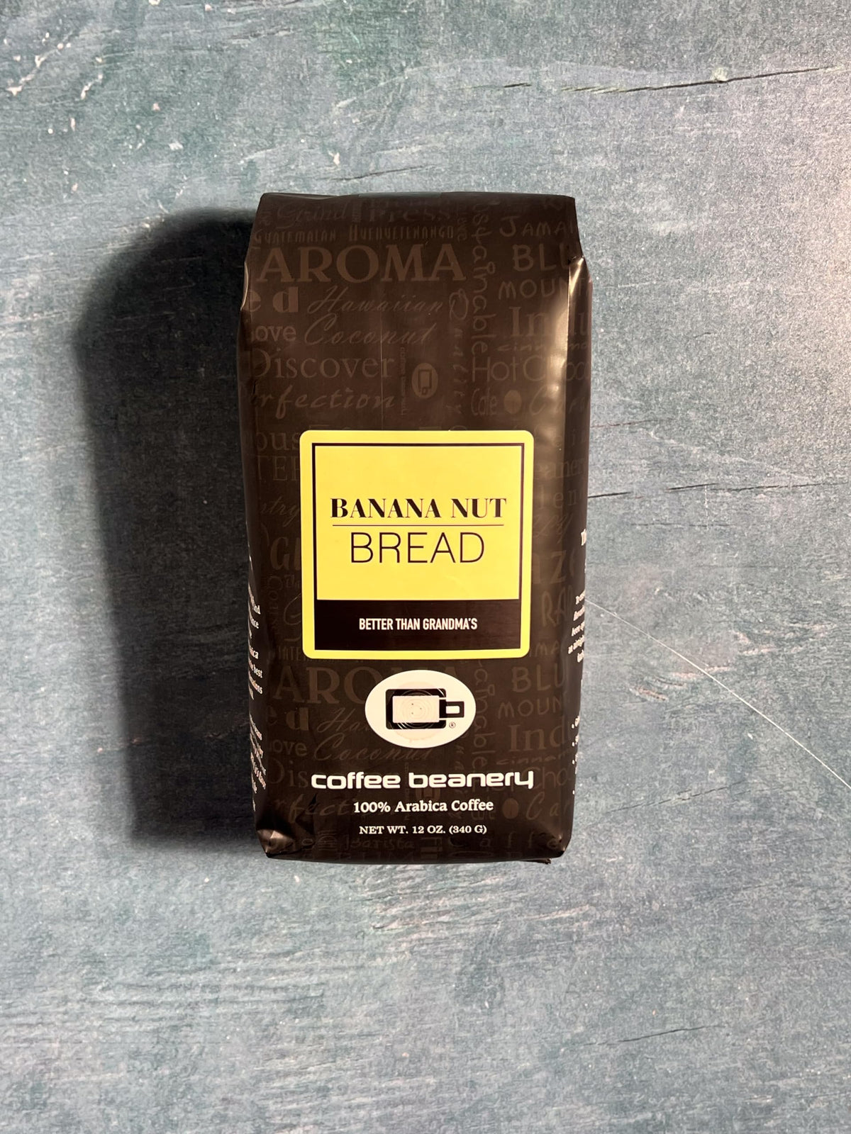 Coffee Beanery Banana Nut Bread label front emphasizing flavor profile.