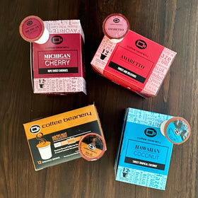 Coffee Beanery family-owned branding on label, heritage and passion