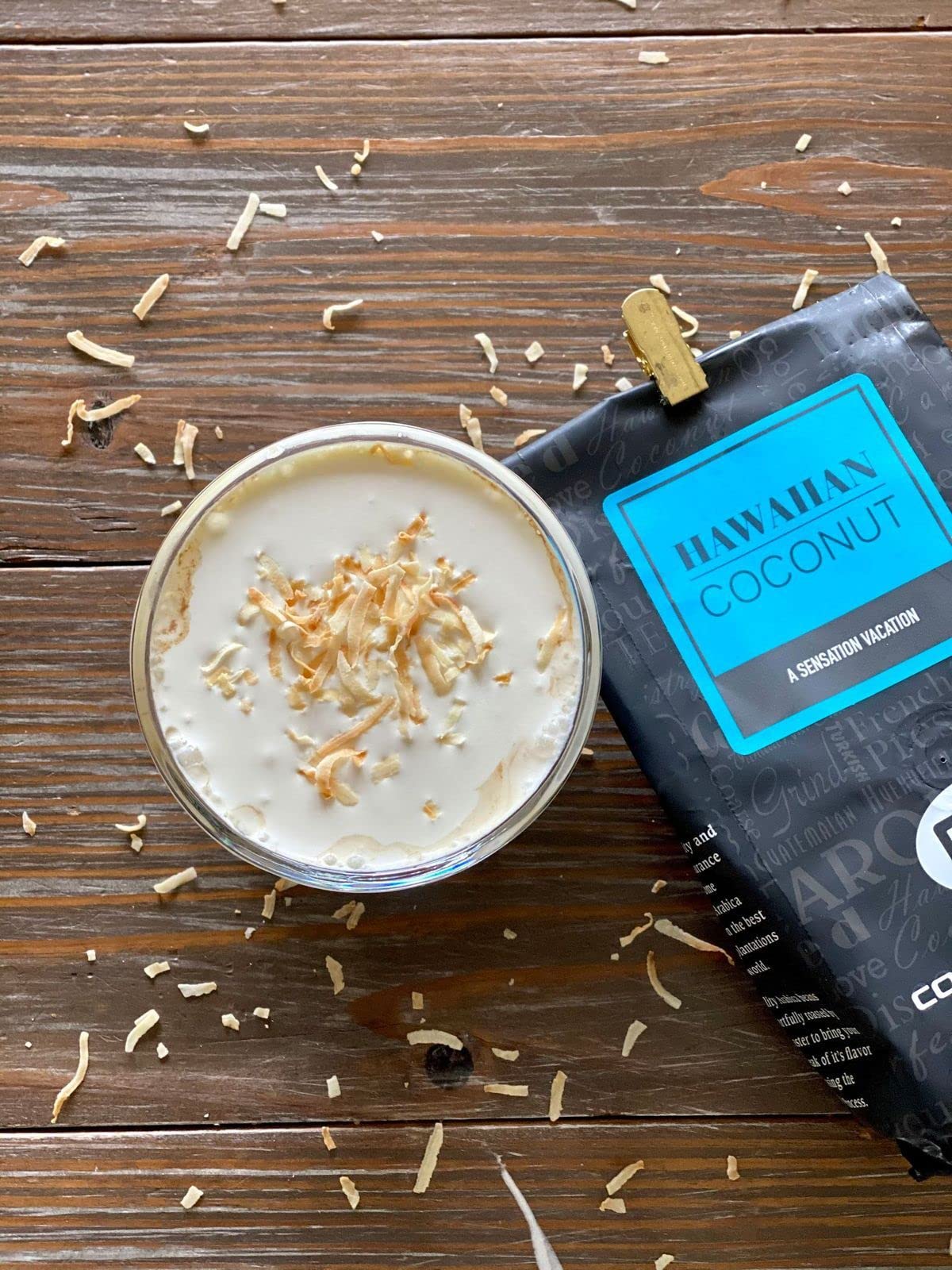 Coffee Beanery Hawaiian Coconut beans ready for premium, balanced brews