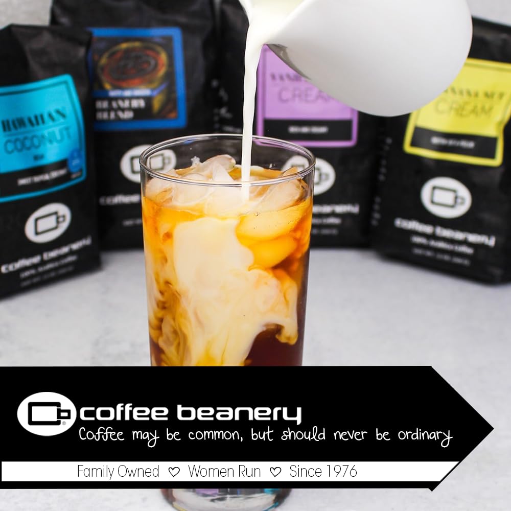 Coffee Beanery Hawaiian Coconut pour-over setup reveals tropical aroma