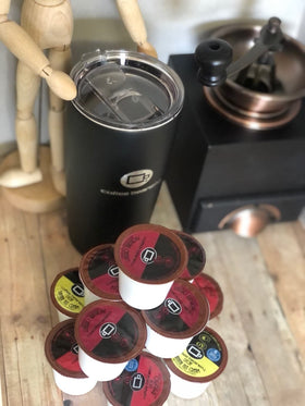 Coffee Beanery hot coffee poured into a mug with cherry notes