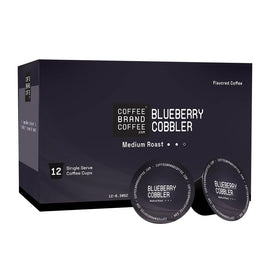 Coffee Brand Coffee Blueberry Cobbler K-Cups pack front view for a comforting morning boost.