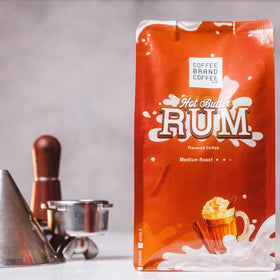 Coffee Brand Coffee creamy vanilla swirls showcase a rich, comforting flavor.