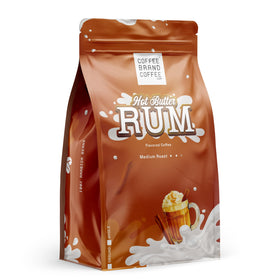 Coffee Brand Coffee hot butter rum ground ready for comforting mornings.