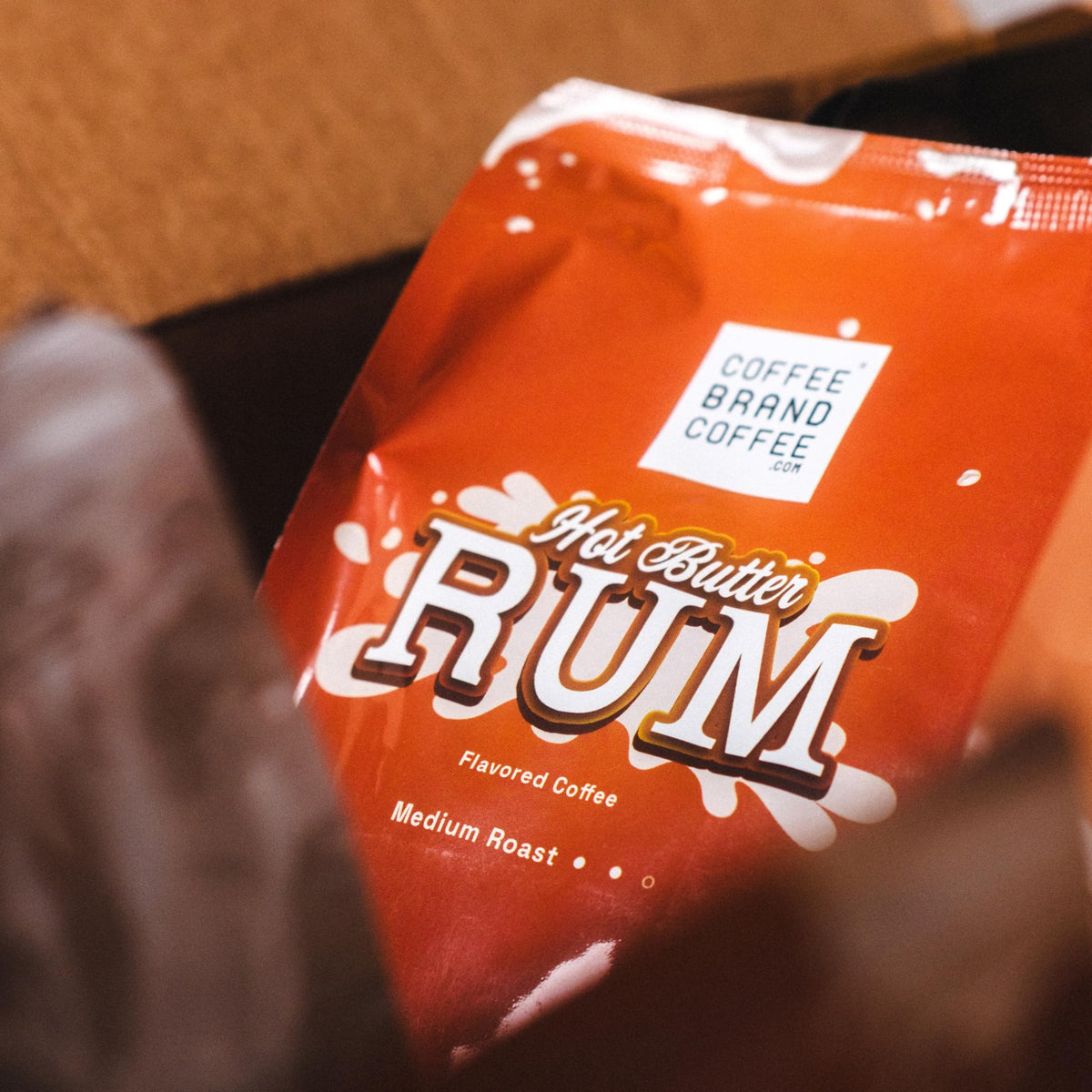 Coffee Brand Coffee richer sip butter rum swirl promises a cozy treat.