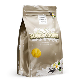 Coffee Brand Coffee vanilla sugar cookie cup aroma and flavor in a mug