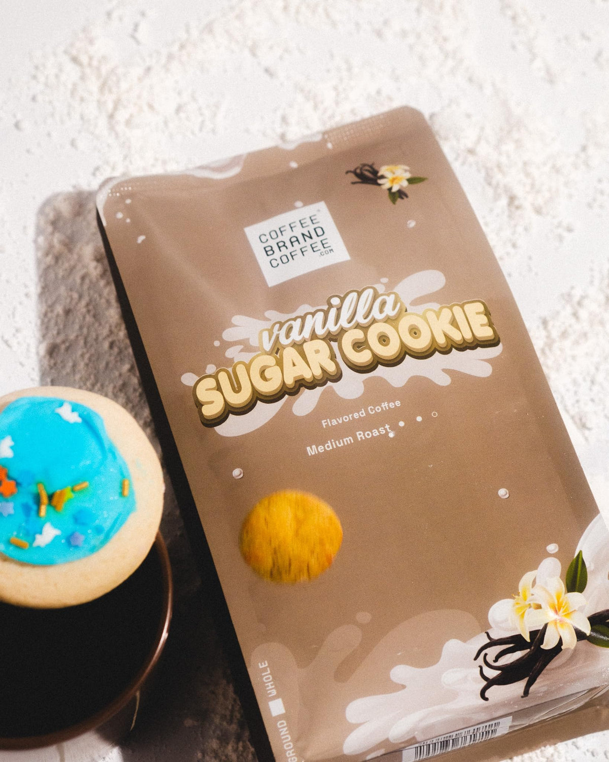 Nostalgic vanilla sugar cookie flavor in Coffee Brand Coffee