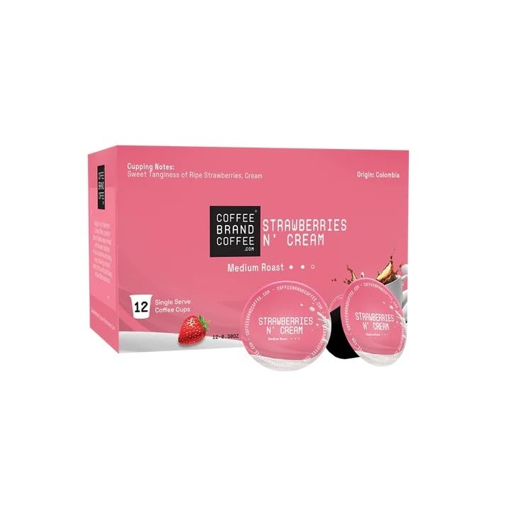Coffee Brand Strawberry Cream K-Cups offer a sweet aroma and smooth start to your day
