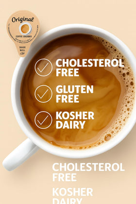 Pouring into a cup reveals creamy half-and-half addition.