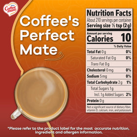 Boxed set of Coffee Mate Cafe Collection Caramel Macchiato bottles on retail display.