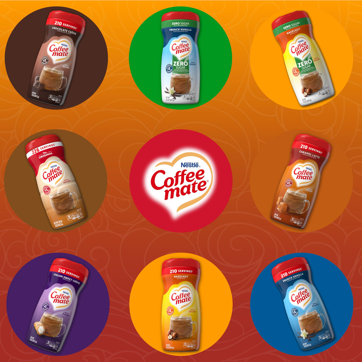 Serving suggestion with coffee and crema from Coffee Mate Cafe Collection Caramel Macchiato.