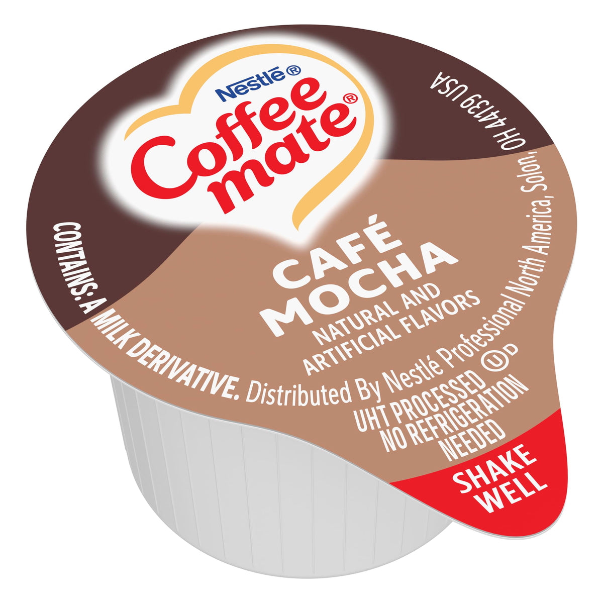 Packaged Coffee Mate Café Mocha in a breakfast-ready scene.