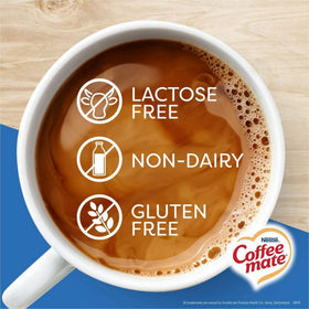 Coffee Mate Dairy-Free Creamer pour-over shot showing rich color.