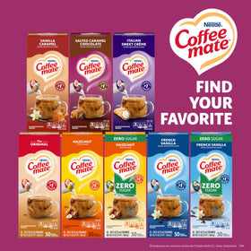 Coffee Mate dispenser box on a kitchen counter keeping setups tidy