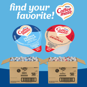 Coffee Mate French Vanilla creamer icon emphasizes gluten-free and kosher dairy attributes