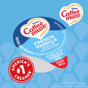Coffee Mate French Vanilla creamer retail display to attract customers with vanilla flavor