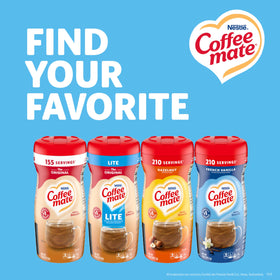 Bulk Coffee-mate French Vanilla for office coffee stations keeps beverages ready