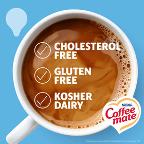 Coffee Mate French Vanilla shelf-stable creamer box suitable for non-refrigerated use