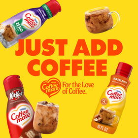 Coffee Mate Hazelnut liquid creamer complements morning routine