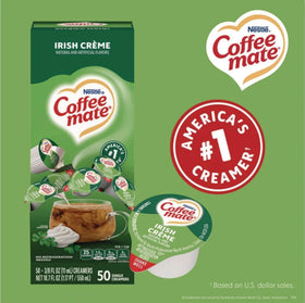 Coffee-mate Irish Creme liquid creamer in coffee for richer aroma and body.
