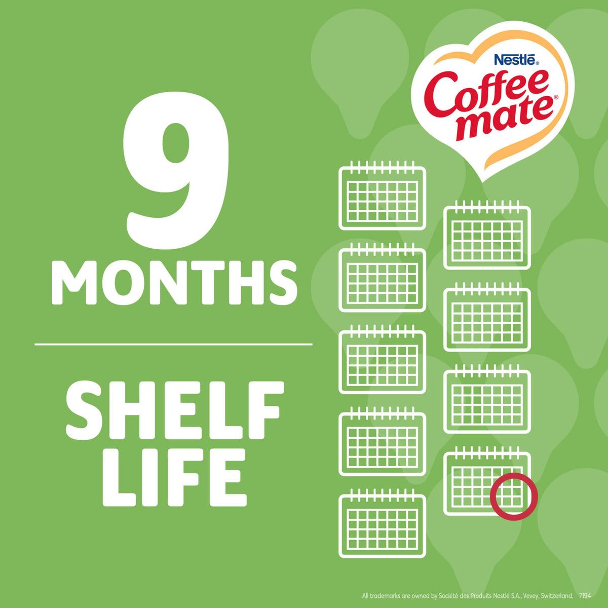 Non-dairy, gluten-free Coffee Mate creamer packaging close-up.