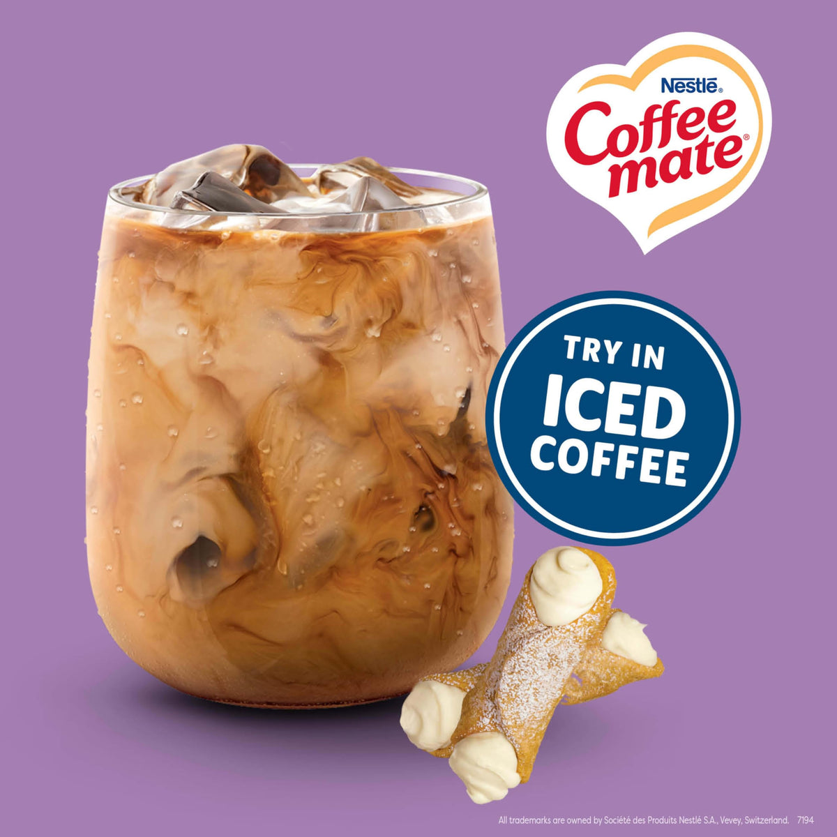 Coffee Mate Italian Sweet Creme blends quickly into hot coffee for a creamy finish
