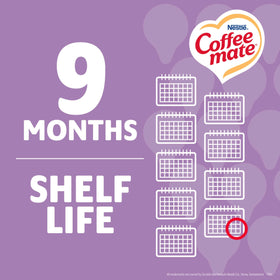 Coffee Mate Italian Sweet Creme singles in an office drawer offer easy flavor customization