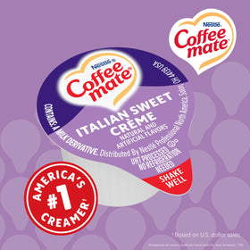 Coffee Mate Italian Sweet Creme 180-count supply supports busy break rooms