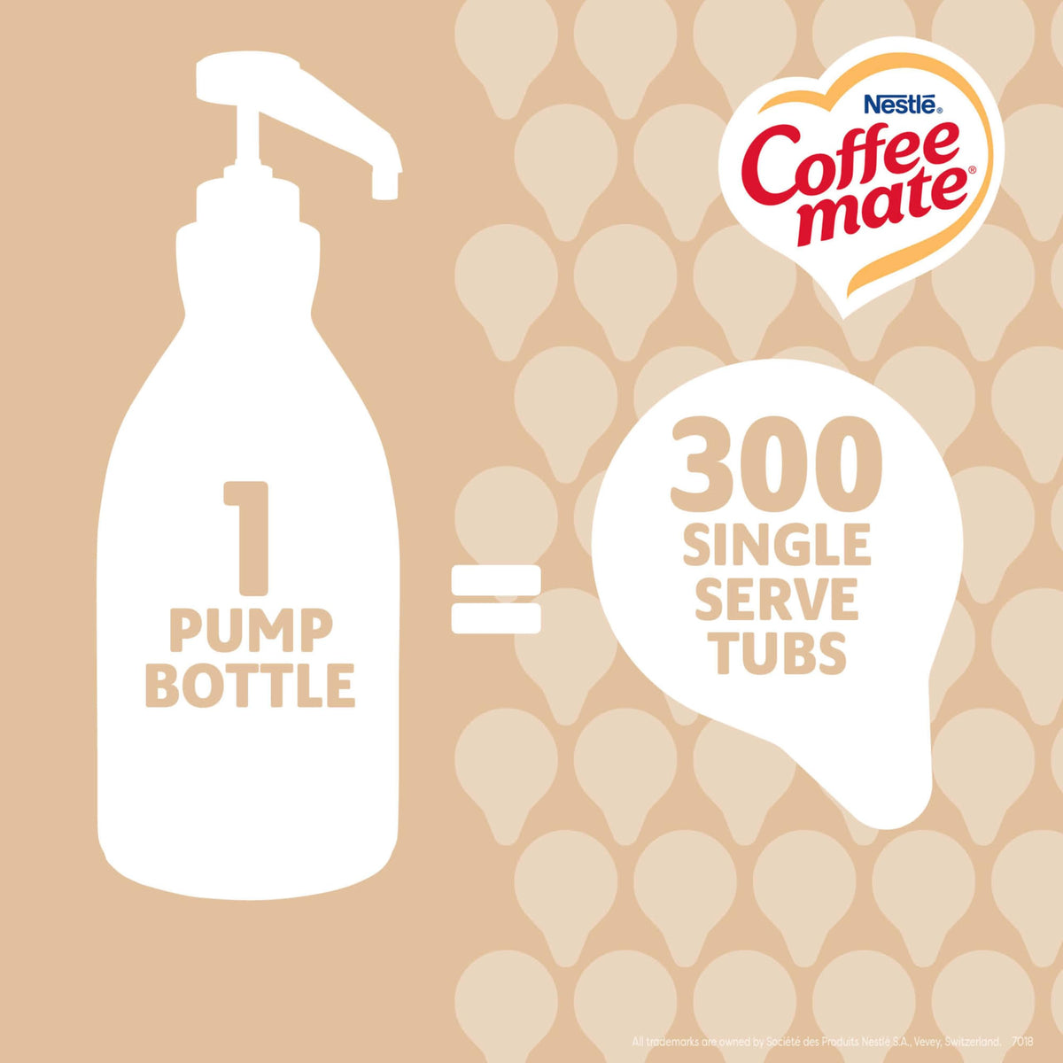 Coffee Mate liquid creamer pump remains shelf-stable at room temperature
