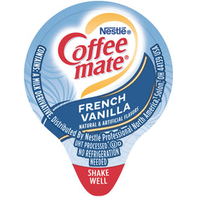 Coffee Mate NES35170 French Vanilla creamer close-up showing velvety smooth texture.