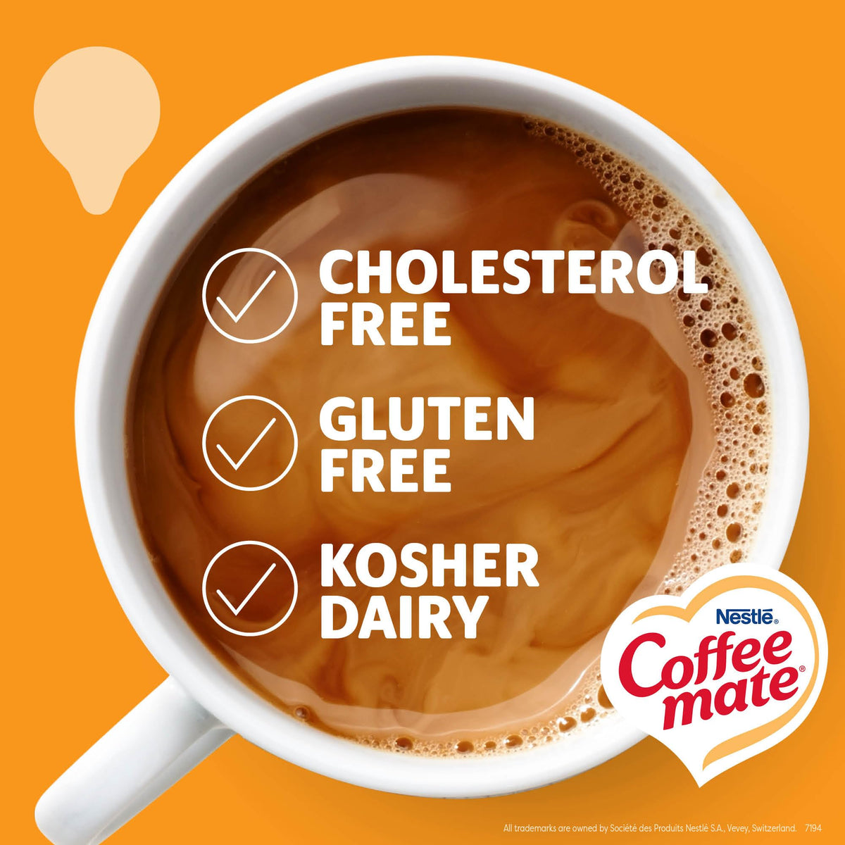 Coffee Mate hazelnut creamer requires no refrigeration.