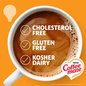 Coffee Mate hazelnut creamer requires no refrigeration.