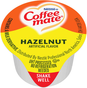 Coffee Mate hazelnut non-dairy gluten-free kosher creamer.