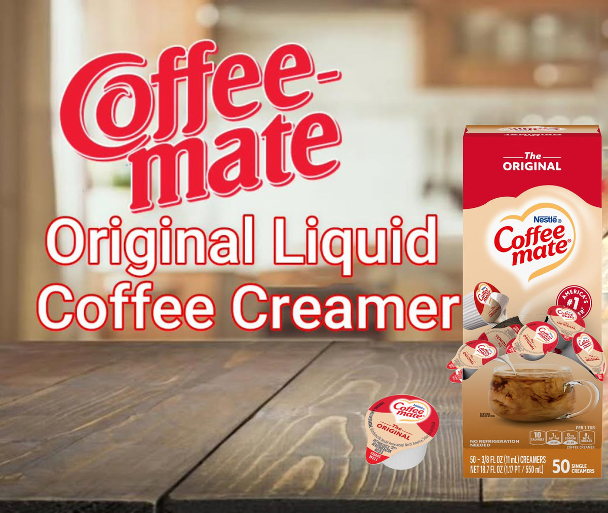 Coffee Mate Original creamer in cold coffee for a creamy finish