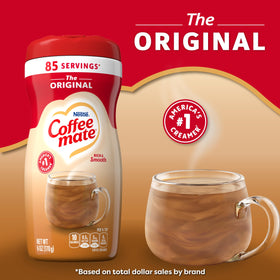 Close-up of Coffee Mate Original creamer texture for a velvety finish