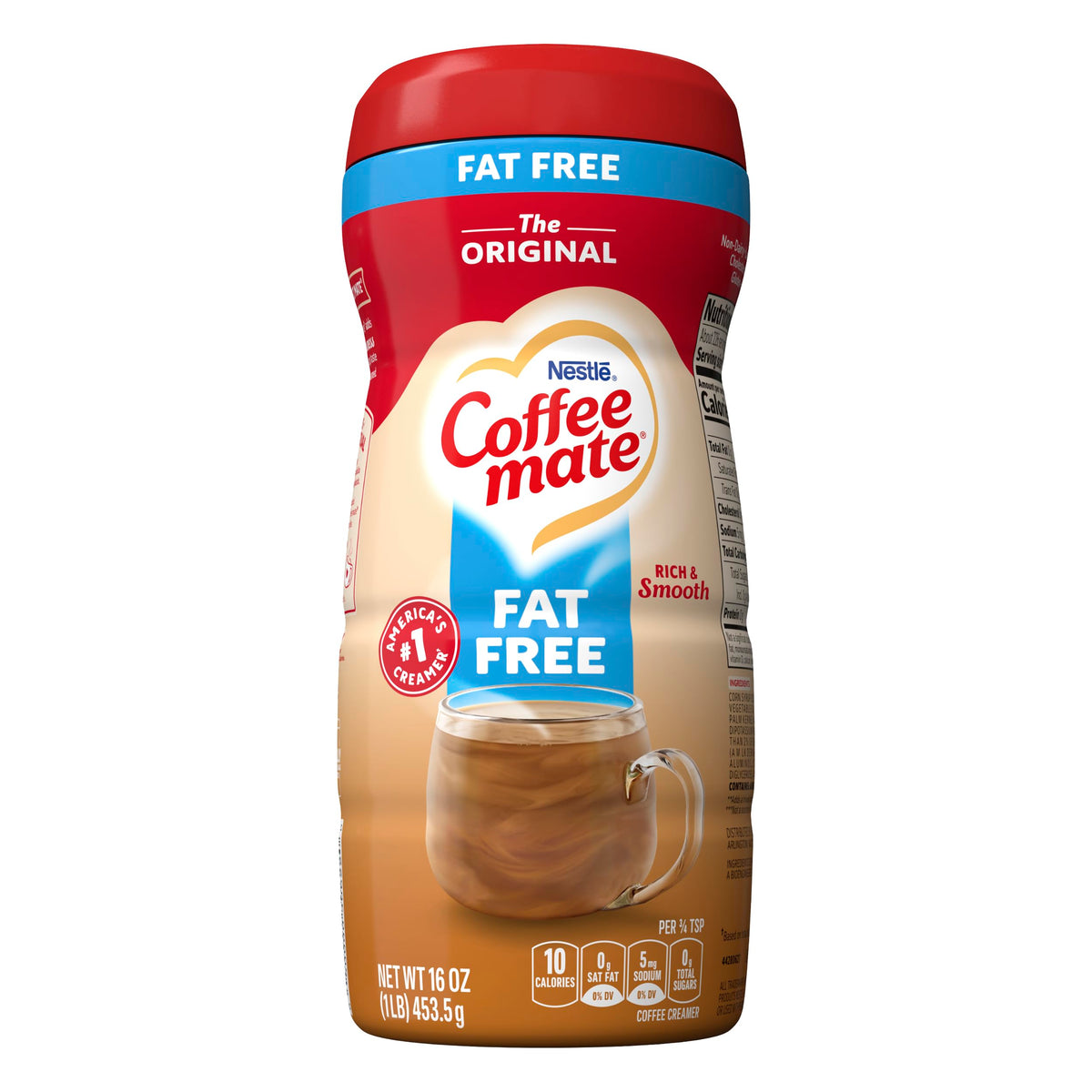 Cool, dry storage area for Coffee Mate creamer ready for use