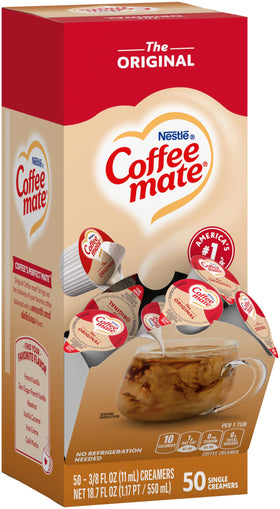 Coffee Mate Original liquid creamer box ready for quick coffee enhancement