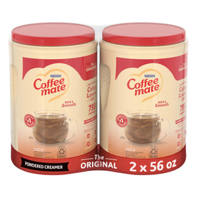 Coffee Mate Original powder creamer bulk 2x56 oz enhances coffee flavor.