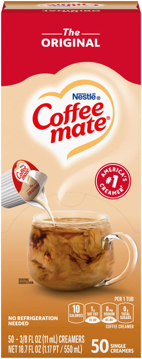 Coffee Mate Original single-serve cups for quick, creamy coffee.
