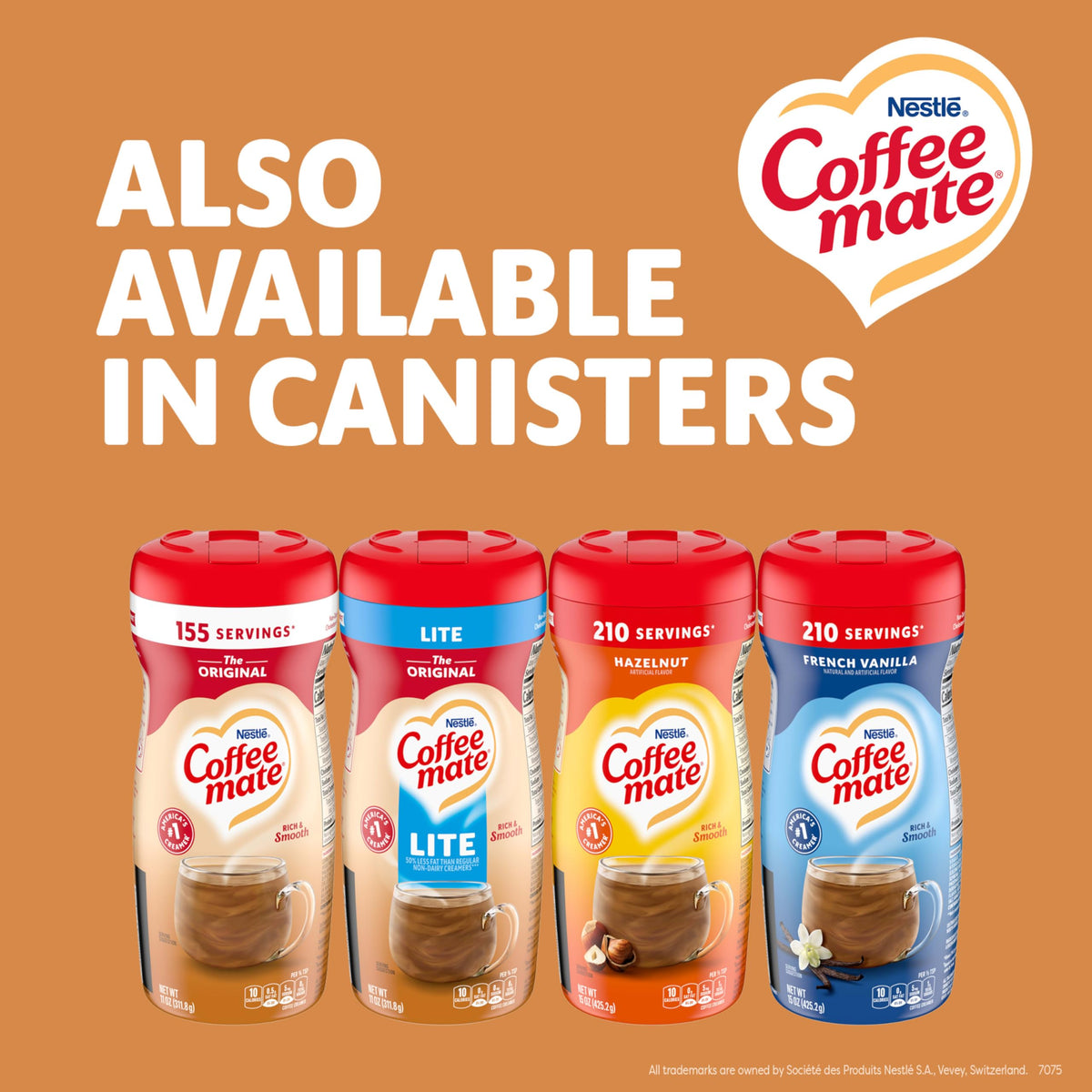 Coffee mate Original velvety flavor blends quickly into hot or cold beverages
