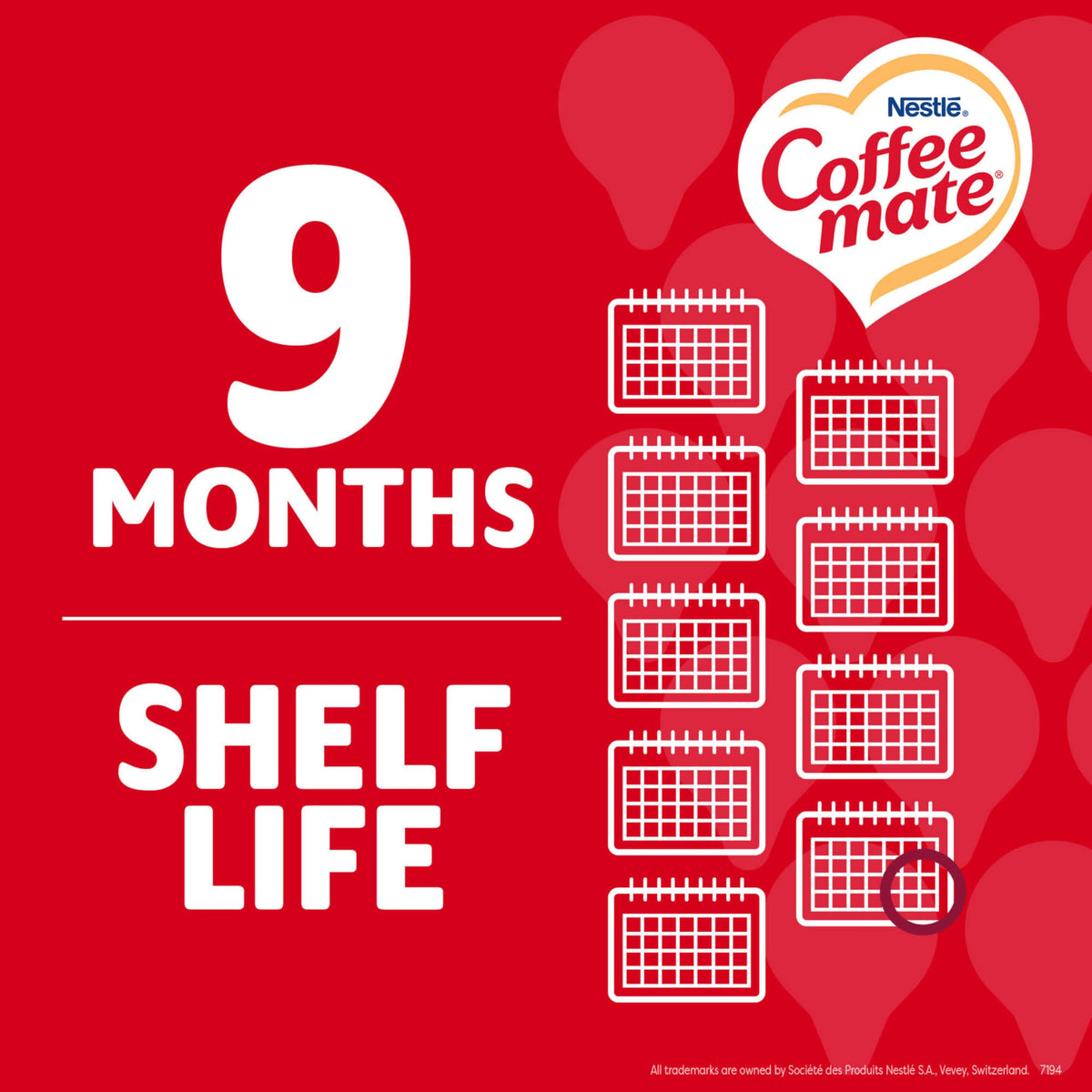 Coffee mate single serve creamer packaging is shelf-stable and easy to store.