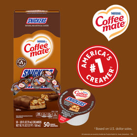 Flavor close-up: Snickers-inspired chocolate, nut, caramel notes visually appealing.