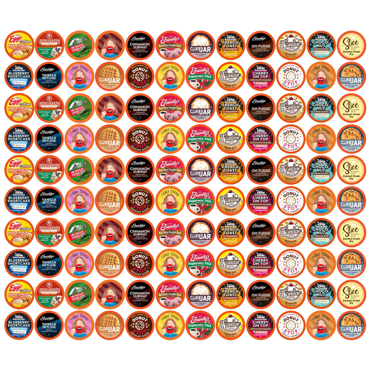Coffee Pod Variety Packs box front, ideal for gifting and discovering flavor variety