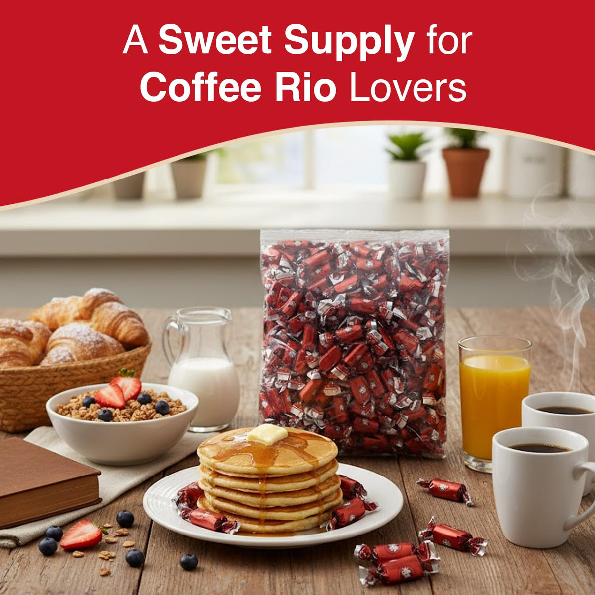 Coffee Rio Kona Island Blend individually wrapped candies for on-the-go freshness