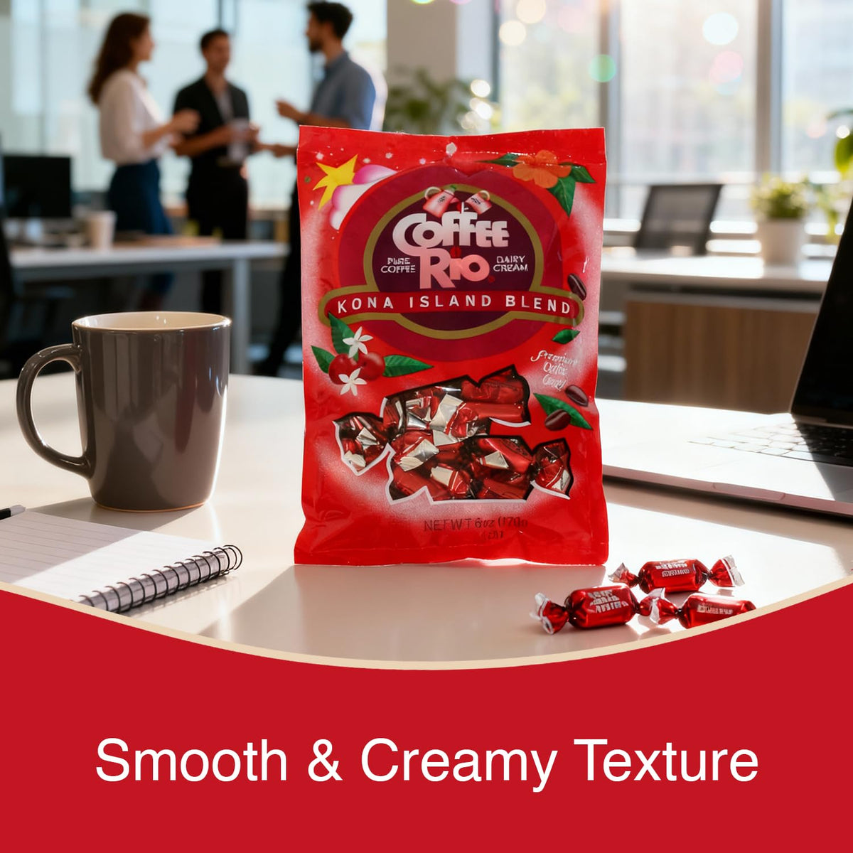 Gift-ready Coffee Rio Kona Island Blend candy set for coffee lovers