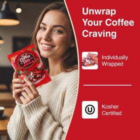 Coffee Rio Kona Island Blend kosher-certified candy label indicates dietary compatibility