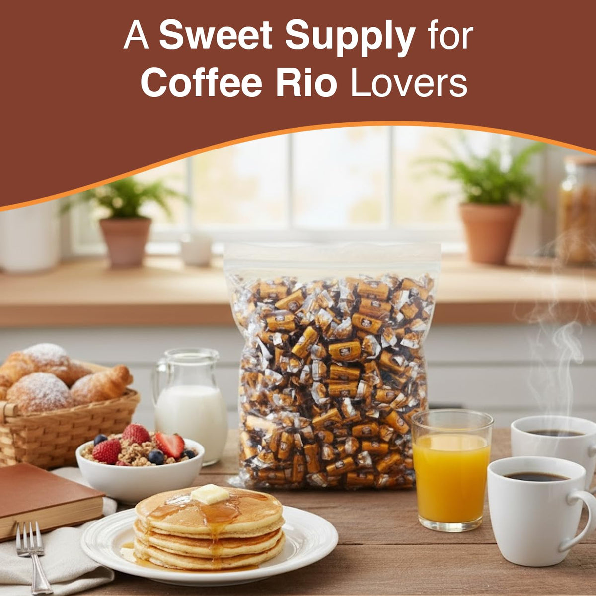 Coffee Rio Caffé Latté candy displayed at an office candy bowl.