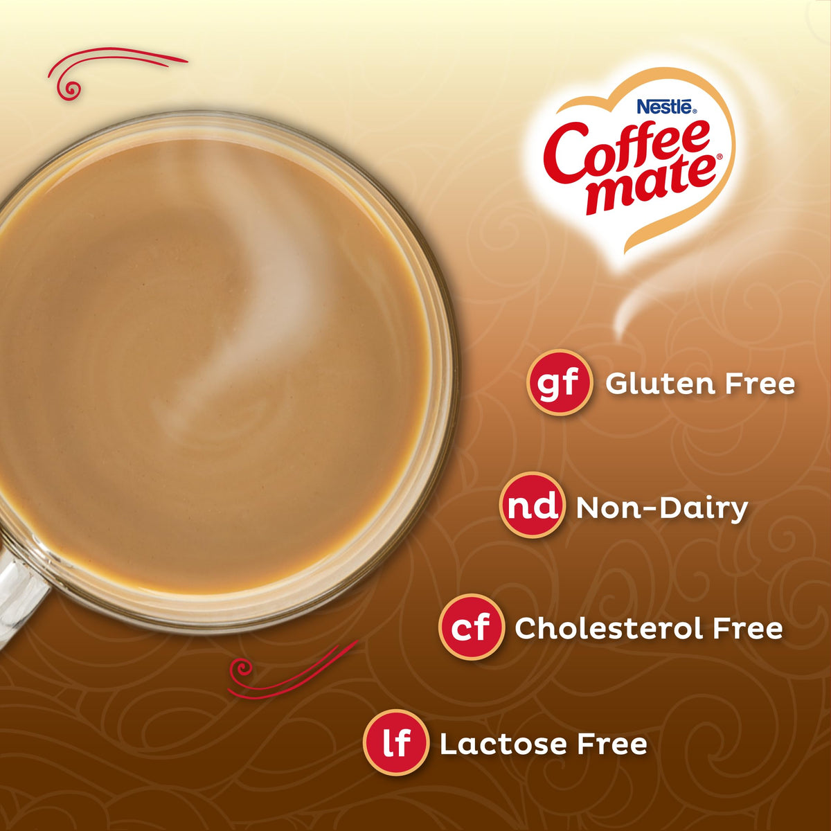 Close-up of creamy texture from Coffee Mate Original for velvety coffee