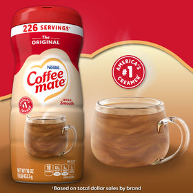 Coffee Mate Original Powdered Creamer blends quickly for a rich, velvety cup